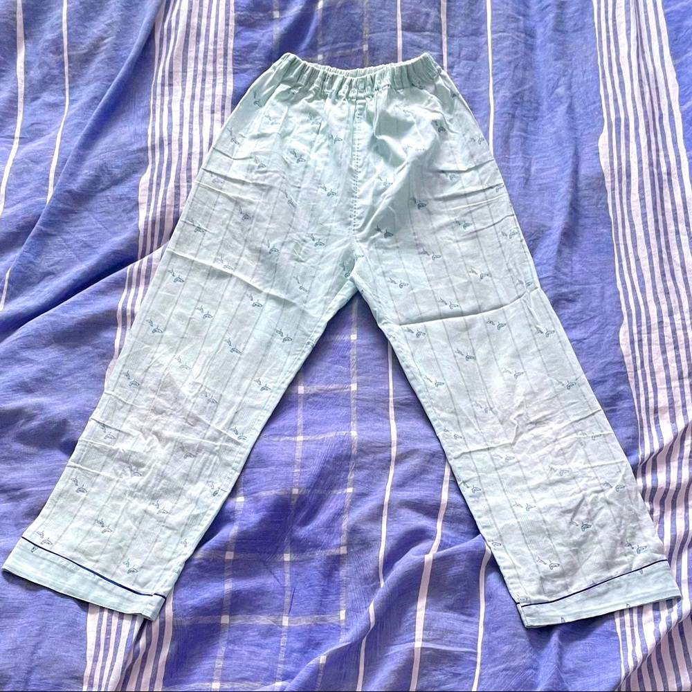 Mint Green Striped Pajama Bottoms [Girls’ Size M] 💚